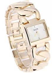 Women Wristwatch Bracelet Quartz Gold Plated Chain Rhinestone Rectangle Fashion