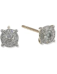 10k Yellow Gold Diamond Stud Earrings (1/3 cttw, H-I Color, I2-I3 Clarity)