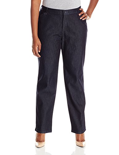 Lee Women's Plus-Size Relaxed-Fit All Day Pant, Indigo Rinse, 16W Petite