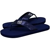 MLB Washington Nationals Ladies Navy Blue Sequin Strap Flip Flops (5/6)