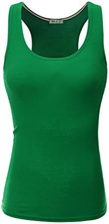 Doublju Women Active Wear Soft Fabric Bell Top Sophia DEEPGREEN T-shirt,L