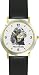 Gordon Setter (SC) Dog - WATCHBUDDY&Acirc;&reg; DESIGNER DELUXE TWO-TONE THEME WATCH - Arabic Numbers-EVENING TWILIGHT STYLE - Gray Dial with Black Leather Strap-Children's Size-Small ( Boy's Size & Girl's Size )
