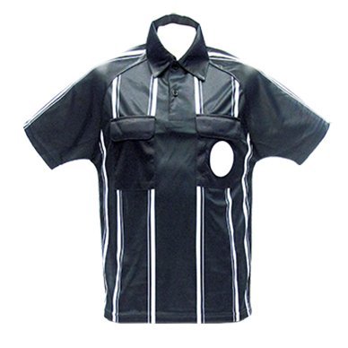 Referee Soccer Jerseys Black / White (A Medium)