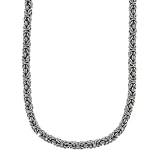 Women's Stainless Steel Byzantine Necklace, 18