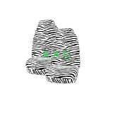 Set of 2 Universal-fit Animal Print Front Bucket Seat Cover - Black and White Zebra