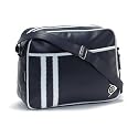 Dunlop School Shoulder Flight Bag - Stripes Navy Blue / White