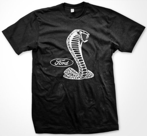 Mustang Cobra Logo Mens T-shirt, Officially Licensed FORD Mustang Mens Shirt, XXX-Large, Royal