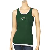 NCAA Minnesota Wild Ladies Green Harmony Layered Tank Top (Large)