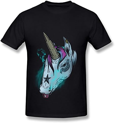 WYMY Men's T-shirt EDM Unicorn Animal Size XL Black