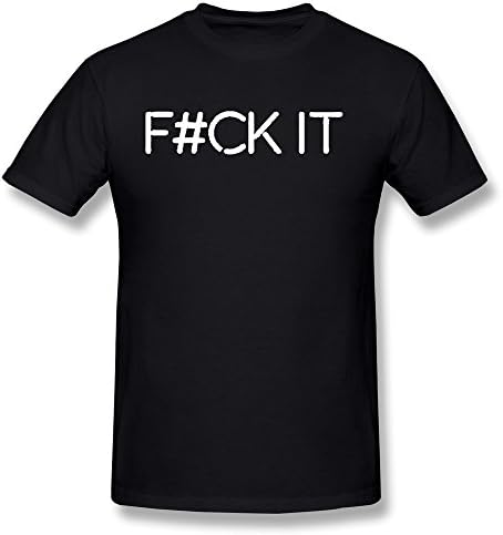 F#CK IT Cotton Round Neck LDesign T Shirt For Boy Black