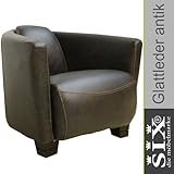 Ledersessel Loungesessel Dark kolonial schwarz
