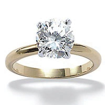 Tutone DiamonUltra™ Cubic Zirconia Engagement Ring