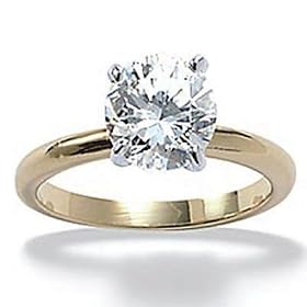 Tutone DiamonUltra&trade; Cubic Zirconia Engagement Ring by Engagement Rings