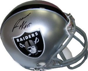 Rolando McClain Signed Raiders Mini Helmet