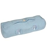 Kingsley Bath Pillow, Inflatable, Waffle Weave Cotton -Blue