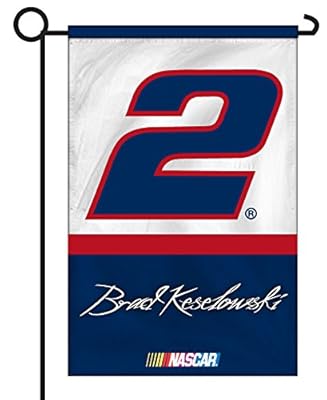 Brad Keselowski #2 Deluxe 2-Sided GARDEN Flag WITH METAL POLE Banner Nascar Racing