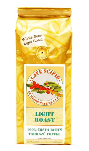 Cafe Scipio Whole Bean Coffee, Light Roast, 1-Pound Bags (Pack of 2)