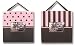 Baby : Trend Lab Striped and Dot Two Picture Frame Set in Brown/Pink