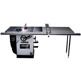 DELTA 36-L51X-BC50 10-Inch Left Tilt 5-Horsepower Cabinet Saw with 50-Inch Biesemeyer Fence, 2 Cast Iron Extension Wings, Table Board, and Legs, 230-Volt 1-Phase