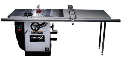 DELTA 36-L51X-BC50 10-Inch Left Tilt 5-Horsepower Cabinet Saw with 50-Inch Biesemeyer Fence, 2 Cast Iron Extension Wings, Table Board, and Legs, 230-Volt 1-Phase