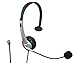 Voistek Monaural Call Center Telephone Headset Headphone with Flexible Noise Cancelling Microphone for Nortel Norstar Northern Telecom Meridian NEC Toshiba Inter-Tel Shoretel Aastra Packet8 Mitel 3Com ESI Talkswitch and Iwatsu