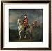 An Equestrian Portrait of King George III, Wearing the Order of the Garter Framed Art Poster Print by David Morier, 28x28