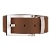 The White Ball Men's White Gold Pride Buckle with Genuine Italian Leather 40mm Strap, Tan