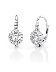 Diamond Earrings in 14K Gold / White - GIA Certified, Round, 0.80 Carat, K Color, VVS2 Clarity