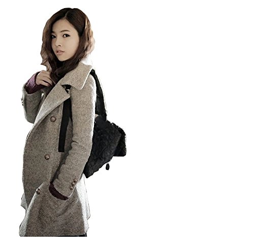 Funake69（ふなけろっく） レテ゛ィース コート Pコート　チェスターコート アウター　ジャンパー　トップス　秋　冬　羽織もの 大きい　サイズ (M  グレー)