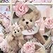 Brenda Bearington Victorian Dressed Teddy Bear Holding a Baby Bear Stuffed Animal Gift by Bearington Collection