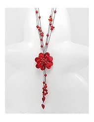 Flower Cotton Waxed Thread Dyed Howlite Necklace