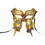 BUTTERFLY PURPLE RED NEW ORLEANS MASK MARDI GRAS BALL