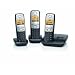 Gigaset A400A Trio Schnurlostelefone mit 2 zus�tzlichen Mobilteilen (4.32 cm (1.7 Zoll) Grafik-Display, Freisprechfunktion, Anrufbeantworter) schwarz