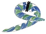 TWISTED GLASS PLUG WITH BLUE AND GREEN 2g - Sold Individually