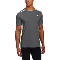 New Balance Men's Momentum Short Sleeve Top, Magnet, Small