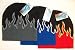 3 Color Pack of Flame Design Knit Beanie Ski Caps Hats