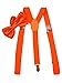 Brand New Awesome Neon Orange Bowtie & Suspender Sets