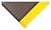 Antifatigue Mat, Black, YllwBrdr, 3ftx60ft