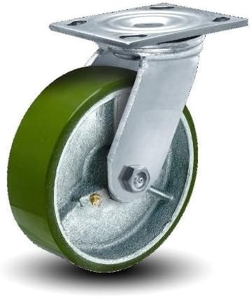 Albion 16 Series Swivel Plate Caster with 8" x 2" Non-Marking on Steel Wheel...