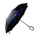 Stick Umbrella, PYRUS Anti-UV Sun Umbrella C Shape Handle Double Layer Rain Hook Umbrella