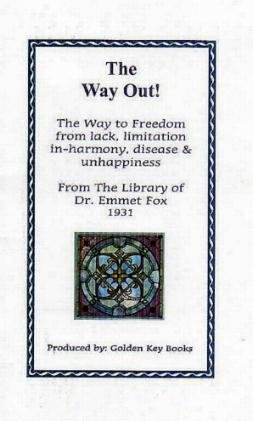 The Way Out -Emmet Fox's Library under Fox, Emmet in The Books Store