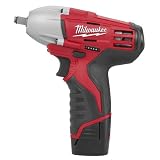 Milwaukee 2451-22 M12 12-Volt 3/8-Inch Cordless Square Drive Impact Wrench with Ring