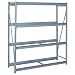 Lyon BB67335S 4 Tier Pre-Engineered Bulk Storage Rack Starter without Decking, 72" Width x 48" Depth x 96" Height, Wedgewood Blue