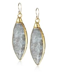 Devon Leigh Blue Kyanite in 24K Gold Foil Earrings