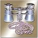 Opera Glasses Carmen Lightweight, Compact and Neck Chain in Platinum