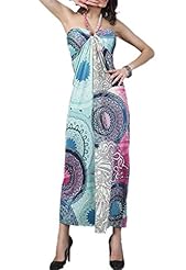 Girls Flared-Skirt Summer Ankle Length Spaghetti Strap General Print Polyester  Dress