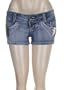 Juniors / Missy Embroidered Sequined Pockets 5-Pocket Denim Shorts - New !