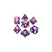 Chessex CHX27457 Dice-Festive Violet/White Set, Yellow