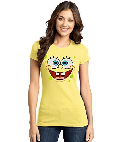 Spongebob Face Junior Ladies T-Shirt