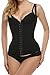 Ekouaer Women's Steel Boned Waist Cincher Vest Shaper Slimmer Latex Corset